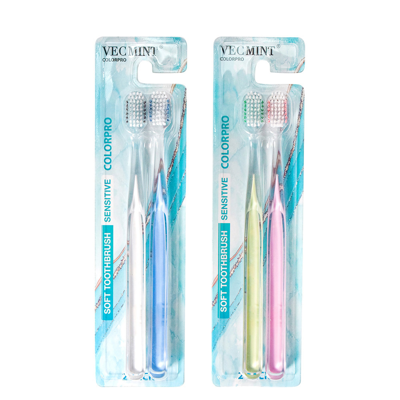 Χονδρική πώληση Luxury Crystal Teeth Whitening Toothbrush Bristles High-density Deep Cleaning Crystal Clear Brush Handle Tooth