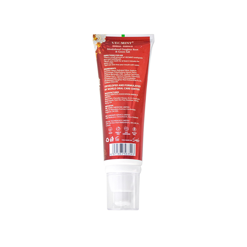 VECMINT HERBAL ESSENCE Νανό-υδροξυαπατίλη Ρεμινεράλωση Οδοντόκρεμα 100 γραμμάρια για υγιή δόντια