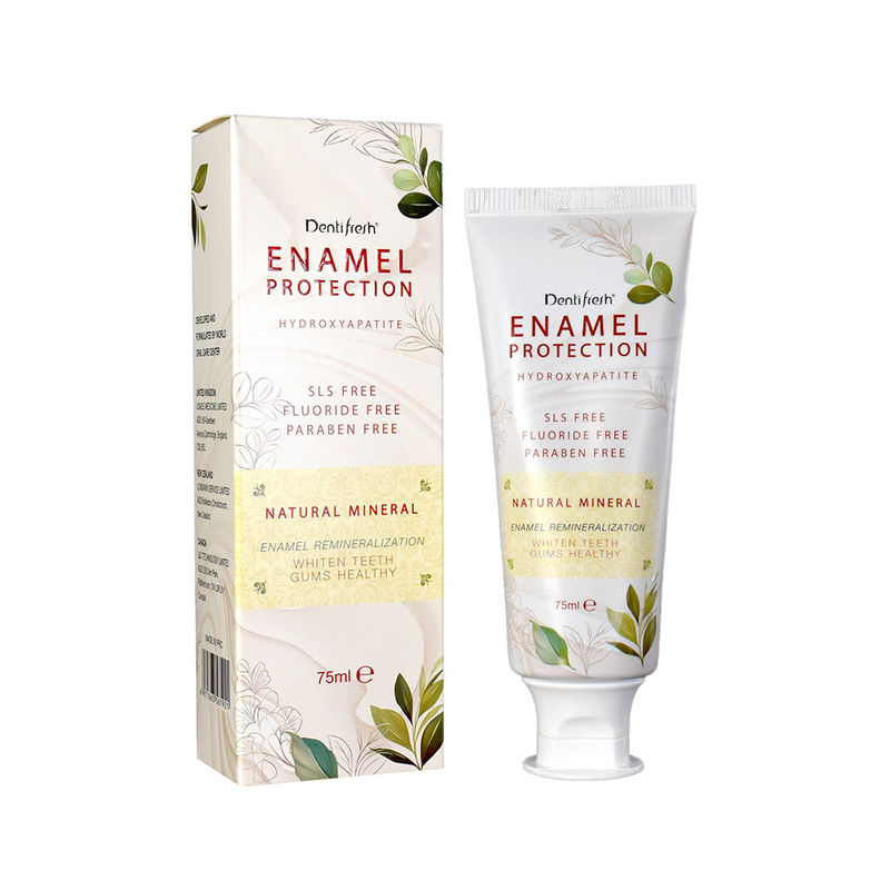 Φρέσκια 75 ml οδοντόκρεμα - Υδροξιαπατίτης SLS - Χωρίς Φθοριούχο Χωρίς Φυσικό Ορυκτό για Επαναμιναρικοποίηση Εμύλου