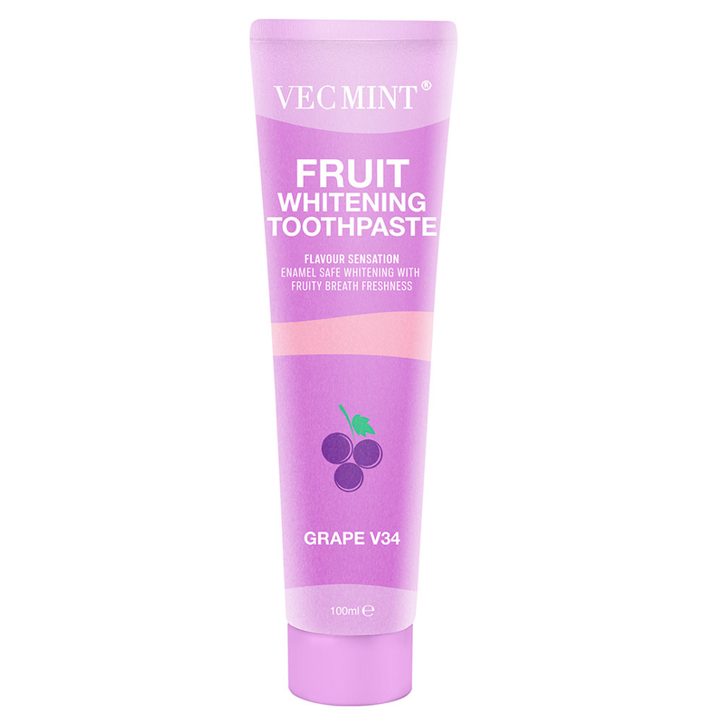 Vecmint 100ml Φρούτα - Συγκρότημα οδοντόκρεμας με γεύση λευκασμού - 4 υπέροχες γεύσεις, σμάλτο - Ασφαλής λευκασμός και φρουτώδης φρεσκάδα