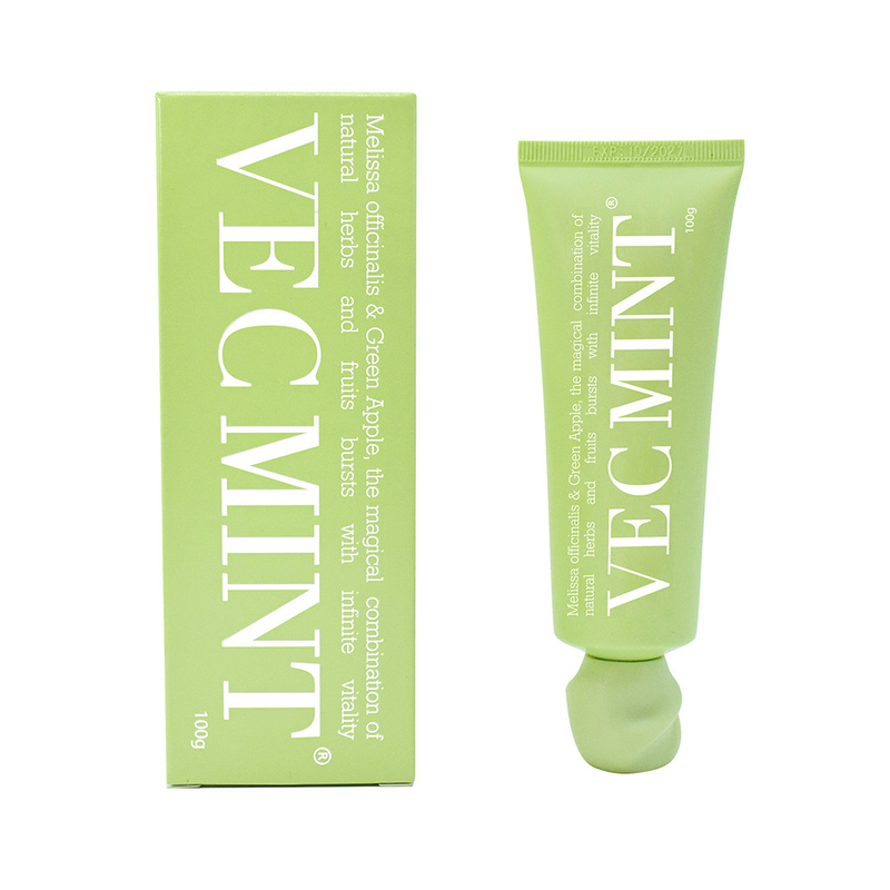 VECMINT 100g οδοντόκρεμα: Απελευθέρωσε την στοματική ζωτικότητα με μαγικά φυσικά βότανα και φρούτα (Melissa officinalis & Green Apple)