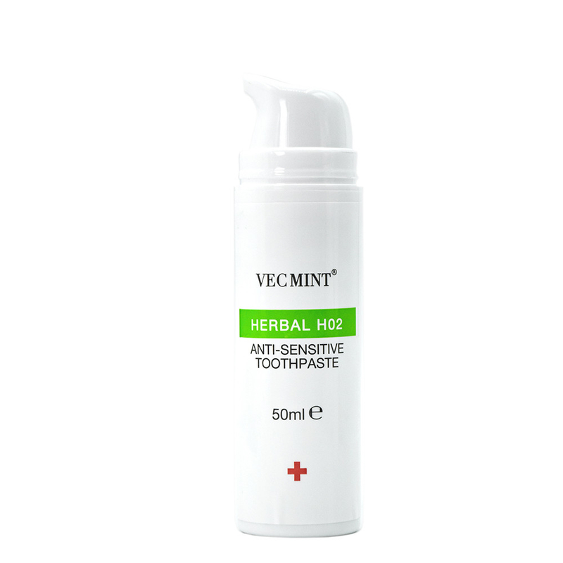 VECMINT Herbal H02 Αντι- ευαίσθητη οδοντόκρεμα - 50 ml, ηρεμιστική φόρμουλα για ευαίσθητα δόντια