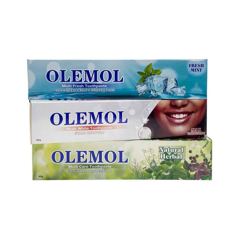 OLEMOL Multi White Οδοντόκρεμα 90g - Μέγιστη Λεύκανση & Αφαίρεση Λεκέδων για Αποτελεσματική Λεύκανση Δοντιών & Καθημερινή Στοματική Φροντίδα