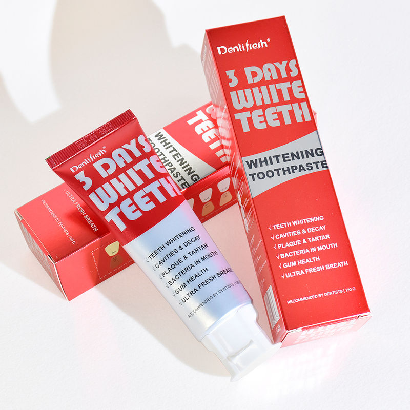 3 Ημέρες Προχωρημένη Λευκαντική Δοντιών Οδοντόκρεμα Φυτατικό Νατρίου Συστατικά για ένα Λεπτότερο Χαμόγελο