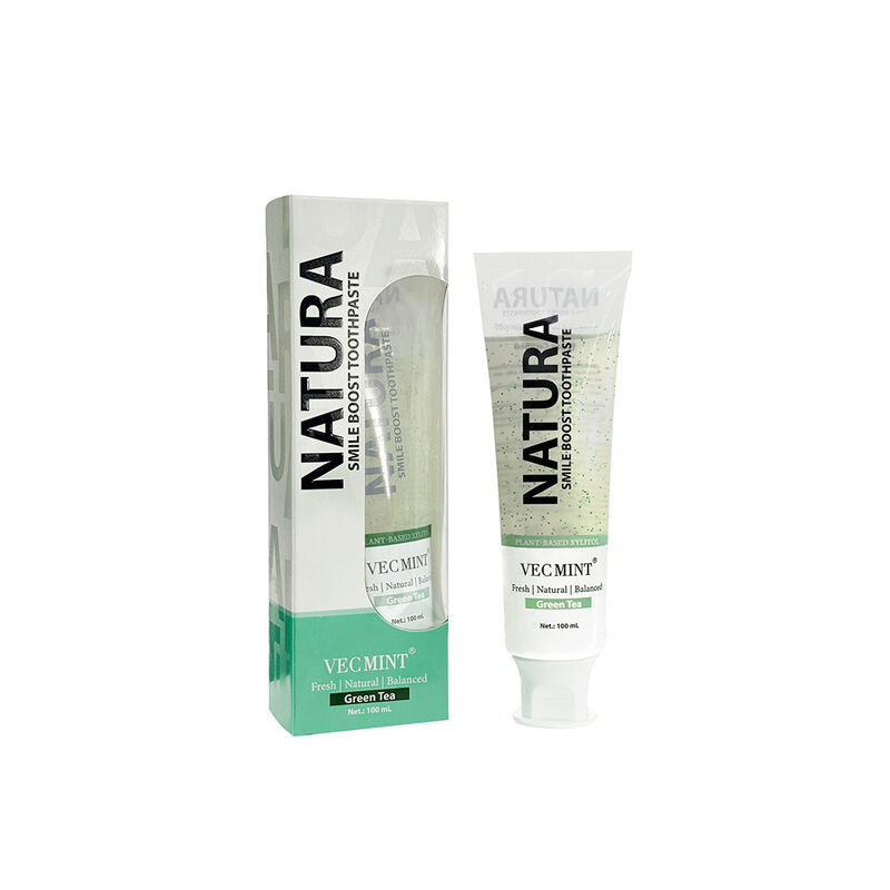NATURA VECMINT Smile Boost οδοντόκρεμα - Φυτική, φυσική, γεύση πράσινου τσαγιού, φρέσκια, ισορροπημένη πάστα στοματικής φροντίδας 100 ml