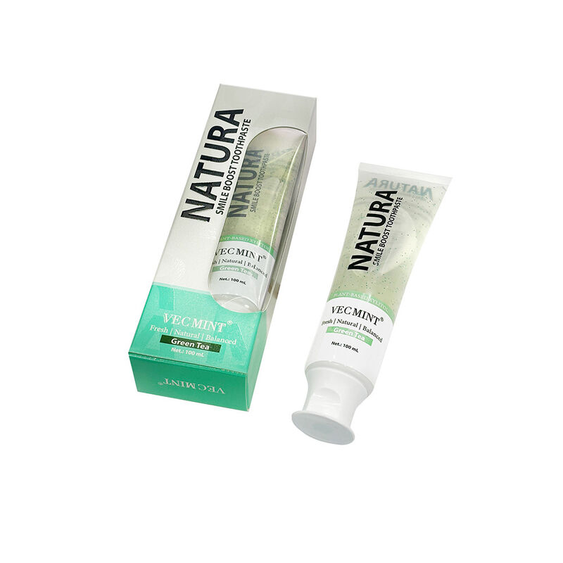 NATURA VECMINT Smile Boost οδοντόκρεμα - Φυτική, φυσική, γεύση πράσινου τσαγιού, φρέσκια, ισορροπημένη πάστα στοματικής φροντίδας 100 ml