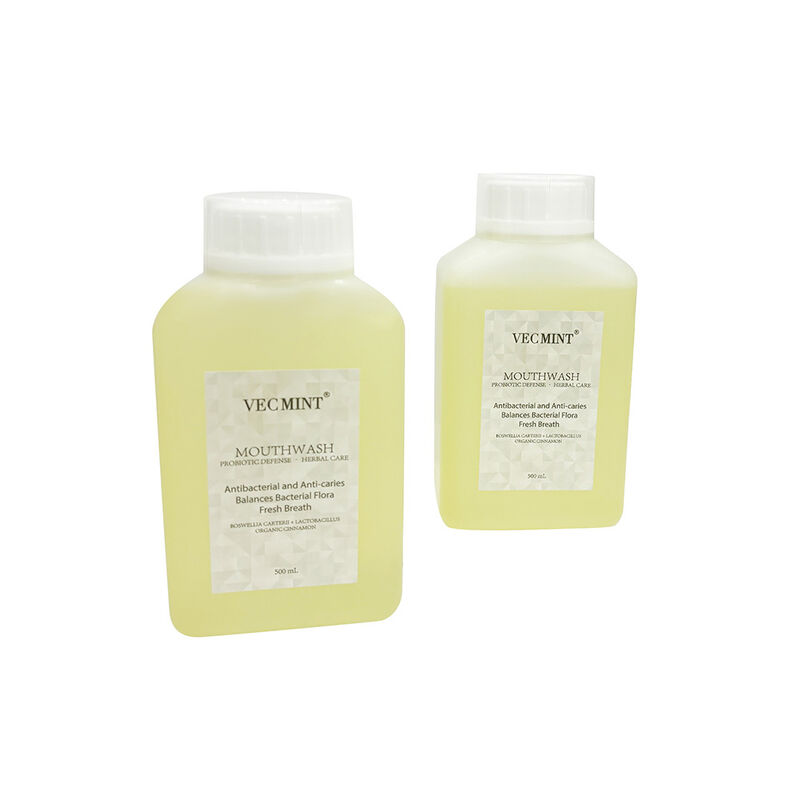 VECMINT Probiotic Defense Herbal Mouthwash - Αντιβακτηριακό Αντιπυρηνικό Σπρώξιμο στόματος (Αυξάνει τη βακτηριακή χλωρίδα και τη φρέσκια αναπνοή) 500 ml Χονδρικό