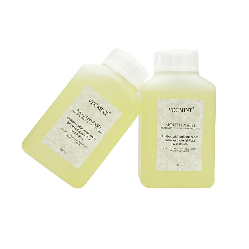 VECMINT Probiotic Defense Herbal Mouthwash - Αντιβακτηριακό Αντιπυρηνικό Σπρώξιμο στόματος (Αυξάνει τη βακτηριακή χλωρίδα και τη φρέσκια αναπνοή) 500 ml Χονδρικό