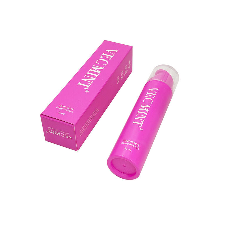 VECMINT Cherry Blossom οδοντόκρεμα 50mL - Σχεδιασμός φιάλης αντλίας Χωρίς φθοριούχο οδοντόκρεμα για απαλά δόντια Καθαρή και φρέσκια αναπνοή