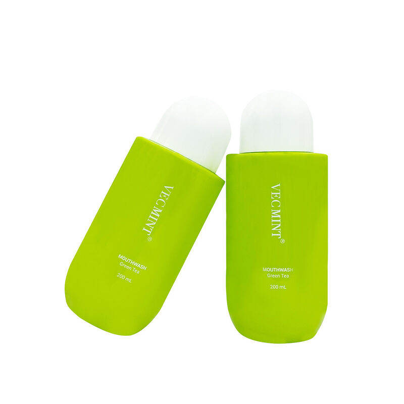 Χωρίς χημικές ουσίες βερνίκι στόματος πράσινου τσαγιού VECMINT - Φυσικό, μακράς διάρκειας, φρέσκο στοματικό πλύσιμο (200 ml)