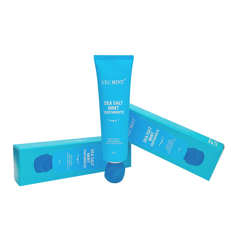 VECMINT 100g Δοντοκρέμα από θαλασσινό αλάτι και μέντα - Βαθιά καθαρισμός δοντιών και φρέσκιας αναπνοής
