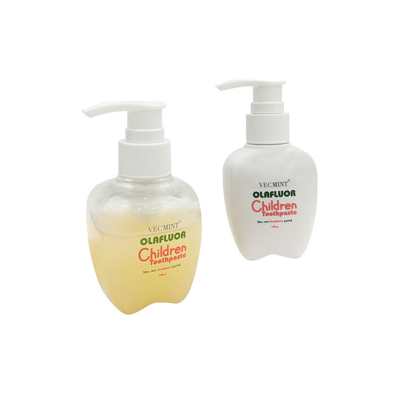 OLAFfluor Παιδική οδοντόκρεμα από την VECMINT - 100g Φιάλη αντλίας Φαγητό φράουλας Ασφαλής οδοντόκρεμα για την ορθή οδοντική φροντίδα Παιδική οδοντόκρεμα για τα παιδιά ∆ημερινή υγιεινή