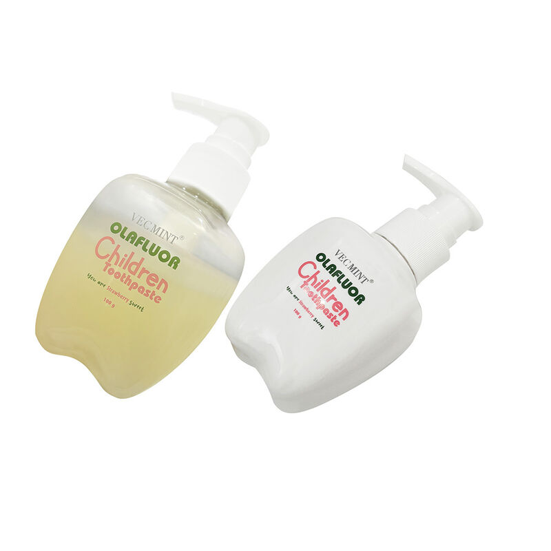 OLAFfluor Παιδική οδοντόκρεμα από την VECMINT - 100g Φιάλη αντλίας Φαγητό φράουλας Ασφαλής οδοντόκρεμα για την ορθή οδοντική φροντίδα Παιδική οδοντόκρεμα για τα παιδιά ∆ημερινή υγιεινή