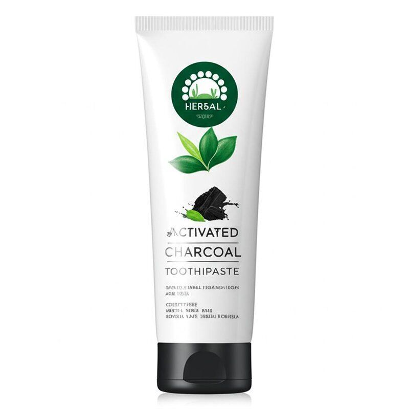Οδοντόκρεμα με ενεργό άνθρακα από βότανα κατάλληλη για ενήλικες και εφήβους, χωρίς σκληρότητα, απαλό λεύκανση και φροντίδα των ούλων, φυτική φόρμουλα